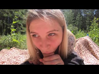 sucked in nature. sasha garson [ru] pornhub. young bitch was given in the mouth in nature and then fucked and cum on the