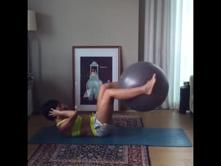 great workout with a fitball